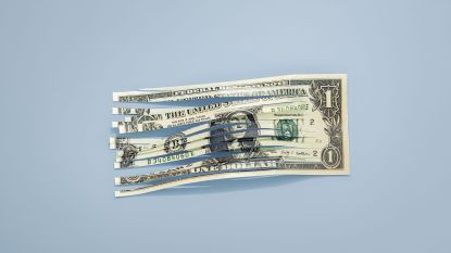 shredded dollar bill for lower tax bill