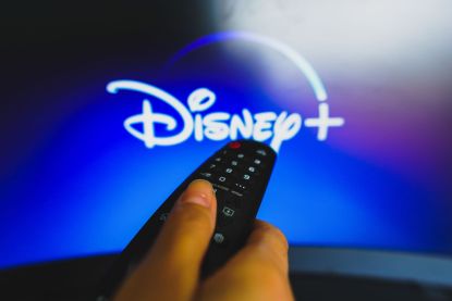 Disney Plus logo with TV remote